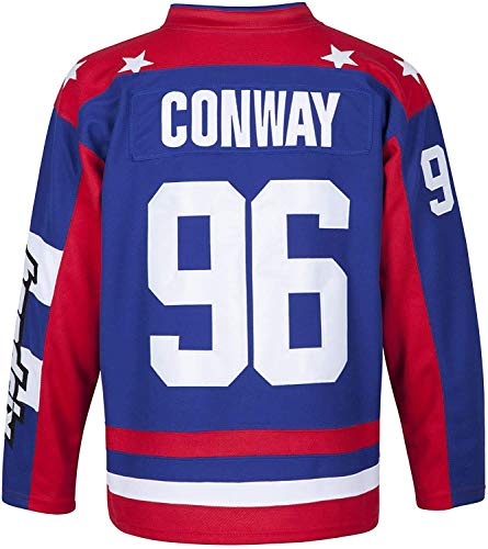 Mighty Ducks - Camiseta de hockey sobre hielo de la película S-XXXL Charlie Conway #96 Adam Banks #99, ropa de hip hop de los años 90 para fiestas, azul (96#blue), XL
