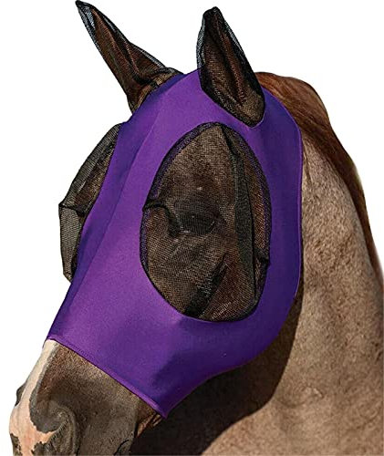 ACCROL Máscara De Mosca De Caballo Con Orejas, Máscara De Mosca De Caballo Profesional, Máscara De Mosca De Caballo Con Protección UV, Extra Comodidad, Máscara De Mosca De Caballo, Agarre De Malla Sua