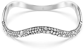 Swarovski Bracciale rigido Sublima, Taglio Round, Bianco, Placcato rodio