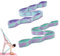 GUTERTOP 2 Stück Yoga Stretching Band, Gymnastikband Elastisch, Dehnungsband mit Schlaufen für Pilates Fitness Stretching Training