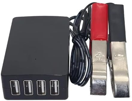 Inverter de potencia de automóvil - Cargador convertidor de 12V, transformador de voltaje automático | Adaptador de doble puerto con carga rápida, fuente de alimentación de dispositivos múltiples para