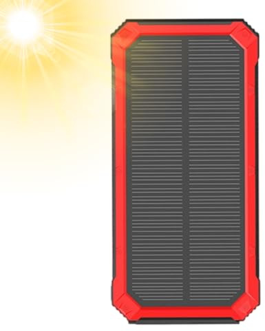 Caricabatterie solare da 10000 mAh impermeabile | Caricabatterie solare wireless per telefono, per escursioni, viaggi, pesca, campeggio, zaino in spalla, musica, festival, smartphone, fotocamera