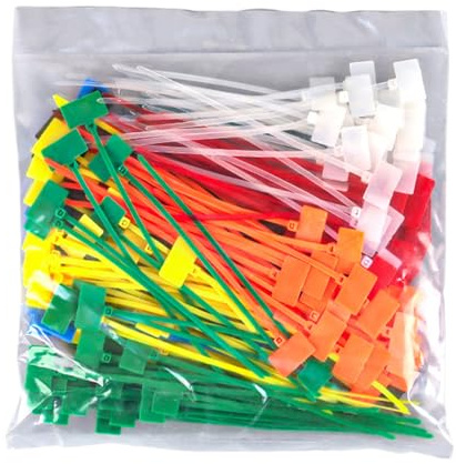 Fascette stringicavi, 250 pezzi, autobloccanti, organizer multifunzionale, resistenti per etichettatura dei cavi, per data center, industria, casa, appartamento, scuola, aula