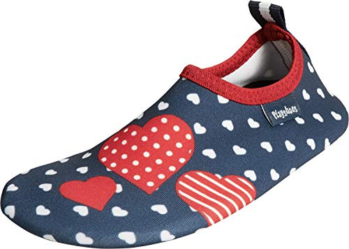 Playshoes Barfuß-schuhe Unisex Kinder Wassersportschuh, Herzchen, 24/25 EU