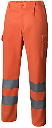 VELILLA 303006 Pantalon multipoches haute visibilité Orange fluo Taille M