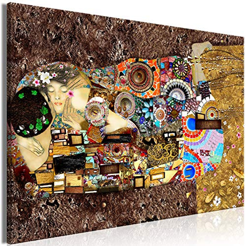 murando Cuadro Acústico Gustav Klimt espuma acústica absorbe el sonido aislamiento lienzo de 1 pieza Impresión Artística Decoración de Pared Abstracto Beso