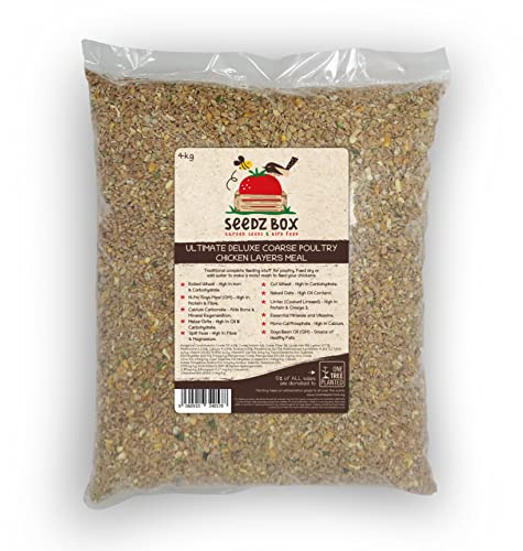 Chicken Food For Laying Hens 4kg - Layers Meal - Complete Food For Poultry Chickens - Feed Dry Or Add Water To Make A Moist Mash To Feed Your Hens - Seedzbox