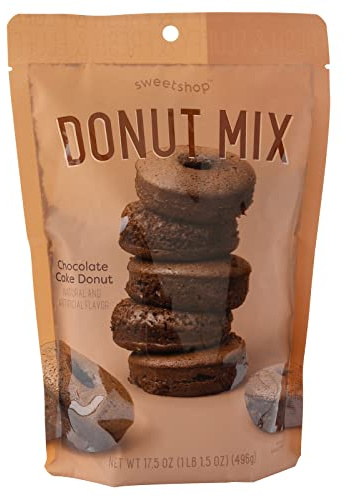 Sweetshop Cake Donut Mix 17.5 oz, Chocolate, Baking Mixes Cook Cooking Bake Create DIY Tasty Grocery Gournment Food Pantry Staple Homemade Yummy Sweet Donuts Sweet Birthday Celebrations
