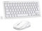 TECKNET Kabelloses Tastatur Maus Set, Deutsch QWERTZ Layout, 2.4 GHz Funk Mini Tastatur Mouse, 15m Reichweite Verbindung, Wireless Leise Funktastatur mit Maus für PC, Laptop, Smart TV, Weiß