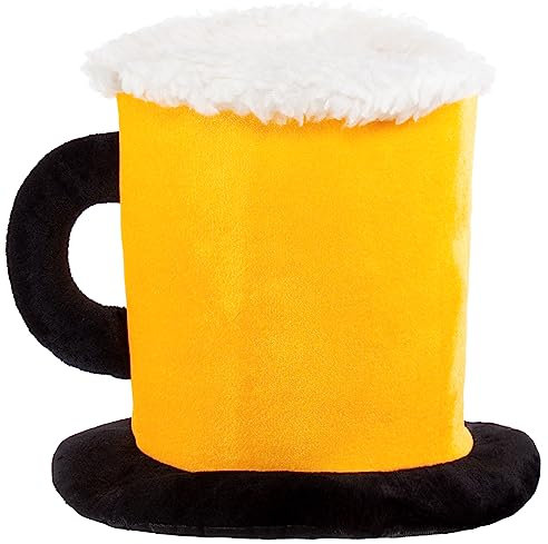 Brandsseller Hut Bierkrug mit Henkel Plüsch Mütze Karneval Kostüm Partyhut Fasching Verkleidung Junggesellenabschied