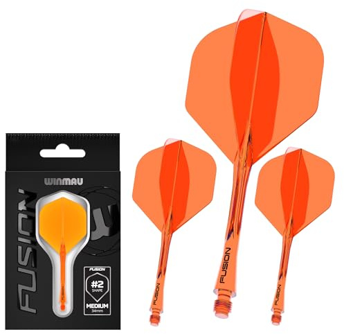 WINMAU Darts - Fusion Integrerat flyg- och axelsystem - No.2 Form och design - Finns i kort, mellan och medium - Finns i olika färger
