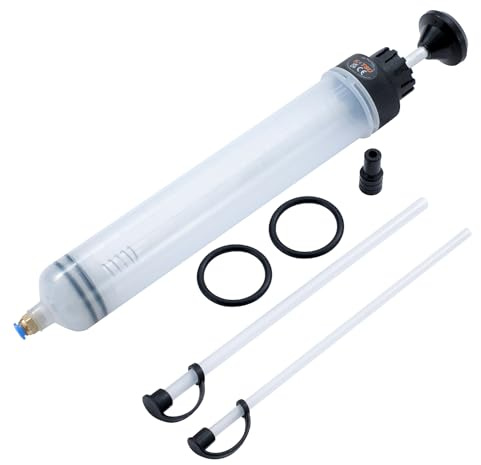 KATSU Oil Fluid Extractor 500CC Oil Suction Syringe Brake Fluid Extractor Manual Automotive Engine Transmission Gearbox Oil Transfer Pump with Hose 450831