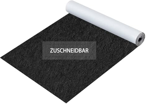 Tayuvira 220 x 40 cm, adesivo in feltro, spessore 1 mm, per divano, gambe del tavolo, cornici, gambe della sedia, piedini della sedia, tappetini per tazze (nero)