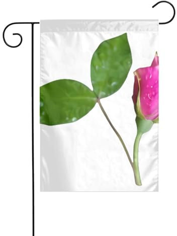 Drapeau de jardin avec bourgeons de lune imprimés Drapeaux décoratifs principalement pour patios, jardins, pots de fleurs, terrasse, balcon. 12 x 18 pouces