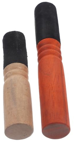 ifundom Mazo de Cuenco Budista de Madera Resistente y Fácil de Agarrar, Accesorios para Cuencos Sonoros Adecuado para Sala de Meditación, Pack de 2 Piezas