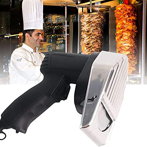 Coltello elettrico professionale per doner kebab Shawarma, coltello per gyros per carne affettata, coltello per gyros portatile Affettatrice elettrica per kebab, lama ad alta velocità in acciaio inos