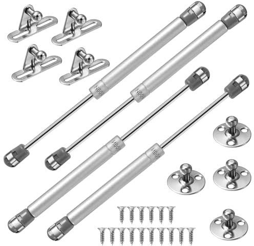 4 Stücke 100N Gasdruckfeder - Soft-Close Klappenbeschlag, Gasdruckdämpfer für Schranktüren, Küchenschränke und Stoßdämpfer, 10 kg Belastung, langlebig und zuverlässig