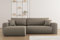 Kaiser Möbel, Sofa mit schlaffunktion, mit Bettkasten, Schlafsofa Capri, Designer Sofa, Modern Design Couch, Polsterecke, Freistehend, Stoff Verita Dunkelbeige Links