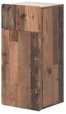 Vicco Mobiletto midi Izan, Oldstyle, 36.6 x 76.6 cm con cassetto e anta, a parete, combinabile con altri mobili da bagno Izan