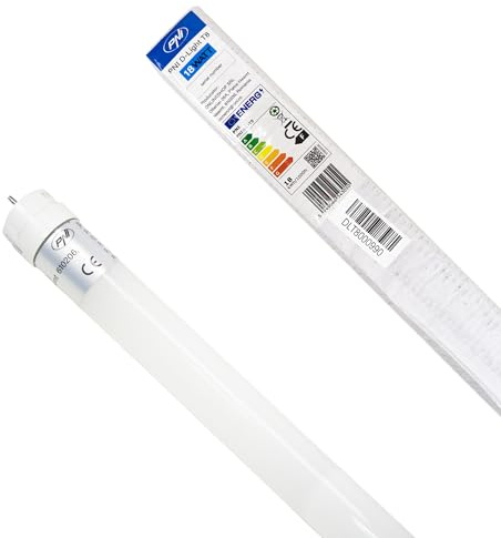 PNI D-Light T8 18 W LED-rör av glas, längd 120 cm, 1530 lm