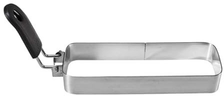 MagiDeal Anillo Rectangular para, para Plancha, sartén con asa, para Muffins, Tortillas, para Desayuno, sándwich, panqueques, 15 X 6.5 Cm