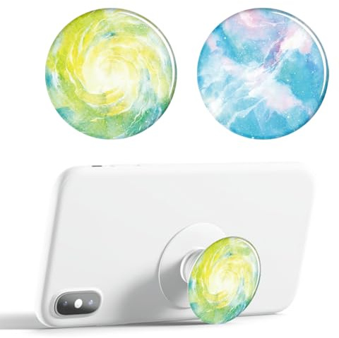 OUDQFCJ 2 pcs Handy-Ring-Griffhalter, Premium-Halterung, 360°-Drehung, Sicherer Halt, Täglicher Komfort für Smartphones und Tablets, Klappbar und Versenkbar