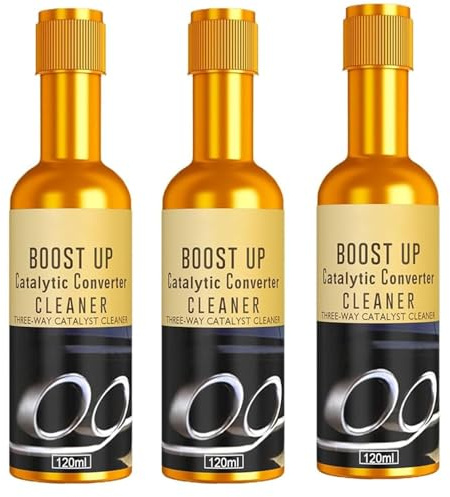 ZORVEXLYNX 3PCS 120ml Petrol Catalytic Convertor Cleaner Petrol, Petrol System Cleaner for Gasoline Vehicles, Boosts Fuel Efficiency and Eliminates Exhaust Odors, Regular Engine Maintenance Solution