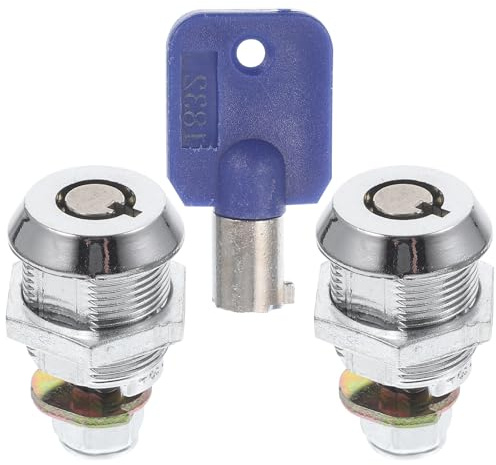 Genérico Cerradura Tubular Segura de 2 Piezas 3.50X1.70 CM Llave Tubular para Puertas Cortas, Armarios y Cajones, Adecuado para Bloqueo en Máquinas Arcade y Uso Diario Color Aleatorio