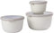 Mepal - Multischale Cirqula Round 3-teiliges Set - Vorratsdosen mit Deckel - Geignet als Aufbewahrungsbox, Kuhlschrank, Gefrierschrank & Mikrowellengeschirr - 500 ml, 1000 ml & 2000 ml - Nordic White