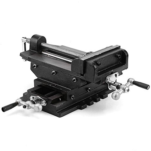 Estink 6 Inch Cast Iron Cross Slide Vise - Heavy Duty Table Vice for Milling Machine & Drill Press