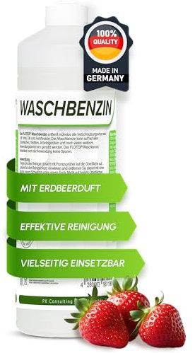 Flotex® - Waschbenzin 1L - Lösungsmittel für Fleckentfernung auf Textil, Kunststoff, Oberflächen & Arbeitsgeräten - Waschbenzin Reinigungsbenzin - Benzin Reiniger