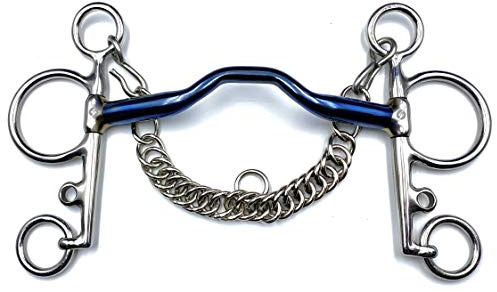 OTTE Ported Pelham Blue Sweet Iron Horse Bit Snaffle (5)