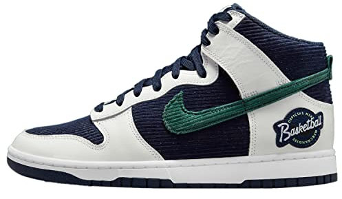 Nike Herren Dunk Hi PRM EMB, College Navy Noble Green, 44.5 EU