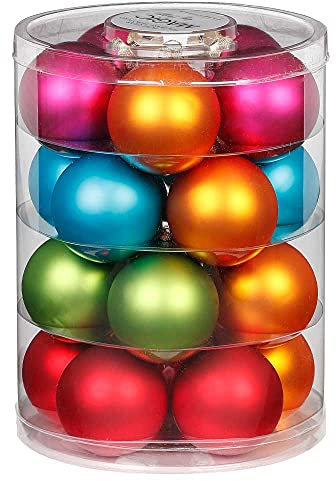 MAGIC Weihnachtskugeln Glas 6cm 20 STK. Christbaumkugeln (Mille Fiori (Mehrfarbig Bunt))