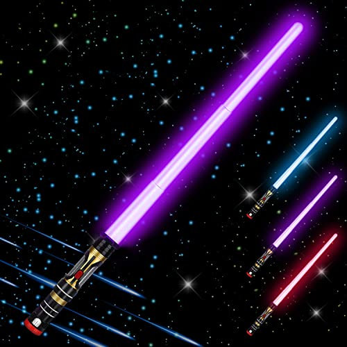 Light Saber Kids - Light Up Saber with Sound- 3 Colors Changeable Retractable Lightsaber Sword Toys for Boys Kids Gift Party Favors - 1 Pack Christmas Stocking Filler Gift