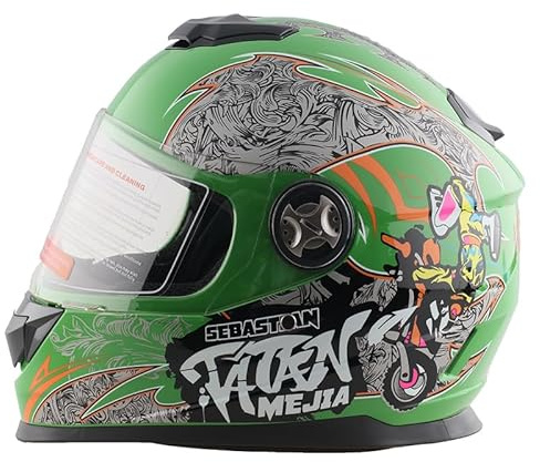 Kinder Integralhelm Mejia – Motorradhelm für Kinder, ABS-Schale, robuster Kinderhelm für Downhill, Quad und Motocross, Schwarz matt, Größe XL, 59 – 61 cm