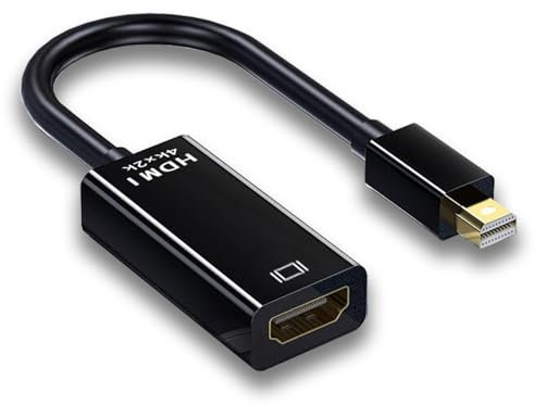 vgggrd 4K Mini DisplayPort (Thunderbolt 2) auf HDMI Adapter, Mini DP auf HDMI 4Kx2K Konverter, Kompatibel mit MacBook Air/Pro Microsoft Surface Pro/Dock Monitor Projektor