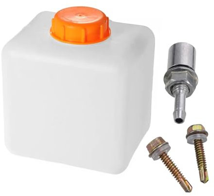 Inscrip Réservoir de carburant de 2,5 l, réservoir d'essence en plastique avec 2 vis de fixation murales, réservoir d'eau, réservoir diesel, réservoir d'eau, boîte à huile universelle, portable, pour