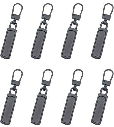 8 Pcs Tirador de cremallera de repuesto de metal, Cremallera de Repuesto con Tirador de Metal, Lengüetas Desmontables de Cremallera,universal, para bolsa, ropa, jeans, maleta.