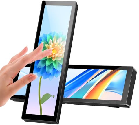 Upgraded 8.8 Inch Small Touchscreen Monitor, PC Temperature Display, PC Sensor Panel Display, IPS USB Mini Screen for Raspberry Pi, AIDA64 CPU RAM Data Monitor ARGB Computer Case