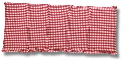 Franzis Nähstube I Oreiller aux pépins de raisin I 50x20cm I à carreaux rouge I 100% coton I Oreillers en céréales I Soulagement de la douleur I Couss