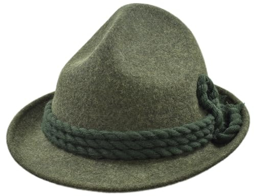 Melegari Cappello Tirolese da Montagna | Dreispitz Artavaggio | Cappello da Pastore | Contadino e Cacciatore | Loden Hut | Cappello Tradizionale da alpeggio (IT, Numero, 59, 60, Verde Loden)