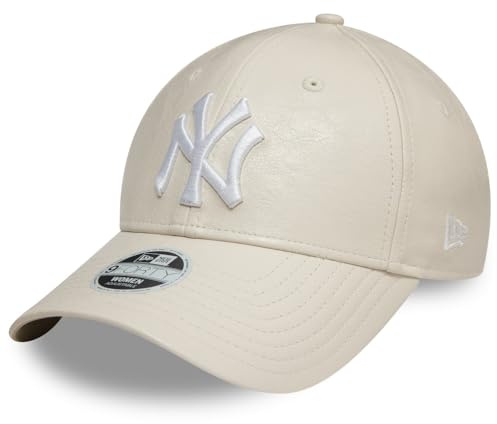 New Era 9Forty Damen Cap - Kunstleder NY Yankees beige
