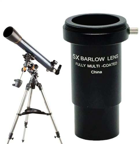 Barlow Teleskoplins - Akromatiskt teleskop okular 3,5 cm barlow lins | metallmånfilter anslutningsgränssnitt med M42 gänga för astronomiskt