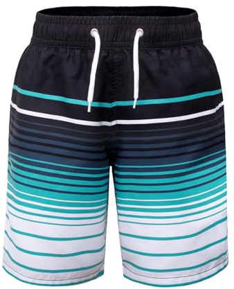 Hill & Sea Bañador para niño, pantalón Corto de Surf de Secado rápido, Transpirable, Repelente al Agua, con Forro de Malla, Bolsillos y cordón Ajustable, HLB 176