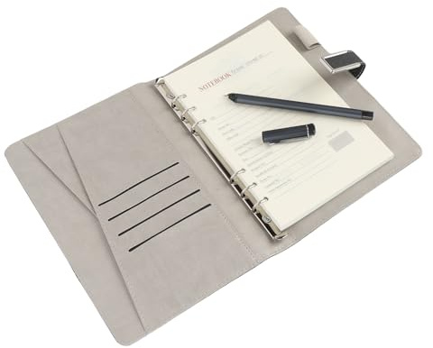 Smart Pen Notebook Set, Digital Smartpen with 5.0 OCR Text Recognition 360° Writing Angle Real Time Sync to App for Phones Tablets Study Notes Drawing (Black)