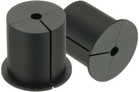 PATIKIL Wall Grommets for Cables 1-3/8, 2 Pcs Cable Routing Kit Silicone Hole Grommet Feed Through Bushing for Ethernet Accessories with 0.26 (6.5mm) Hole, Black