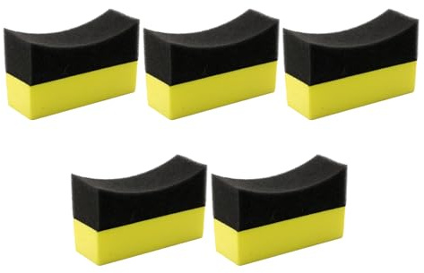 Esponja para Neumáticos - 5 Piezas Almohadillas Aplicadoras de Esponja Color para Limpieza - Espuma De Pulido Y Limpieza para Baños, Camiones Y Lavabos con Cera