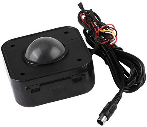 Brrnoo Mouse Trackball, Trackball Game With PS/2 PCB Connector Illuminated 4.5cm Round LED Mouse Rollerball Wireless For