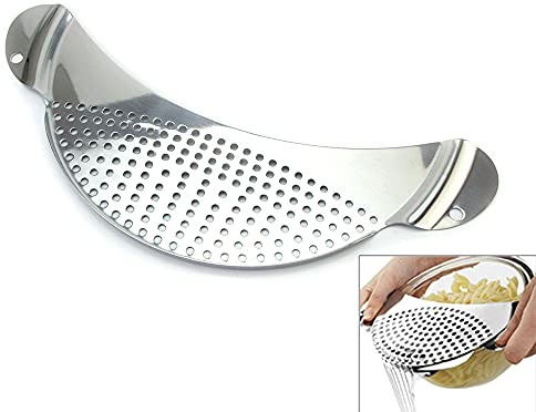 Scolapasta in acciaio inox a forma di pentola, separatore drenante, setaccio per acqua, cucina, utensili da cucina con manici laterali, lucidato, per casa, hotel, ristoranti, scuole